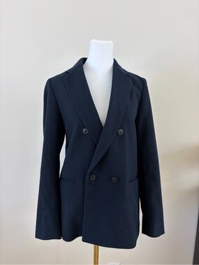 Uniqlo Navy Double-Breasted Blazer